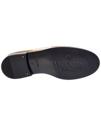Valentino Vlogo Chain Metallic Leather Loafer