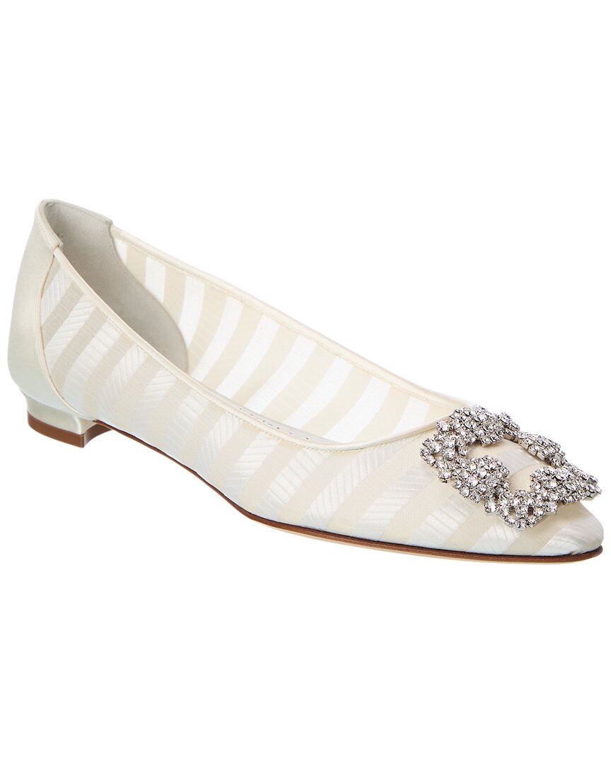 Manolo Blahnik Hangisila Jacquard Flat