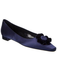 Manolo Blahnik Fortan Satin Flat