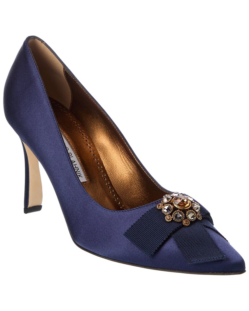 Manolo Blahnik Apius 90 Satin Pump