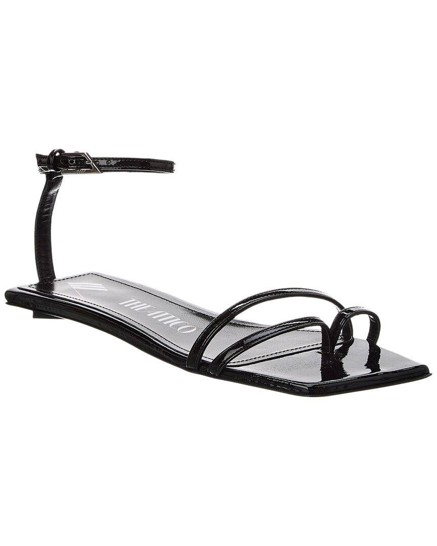 The Attico Isla Leather Sandal Black