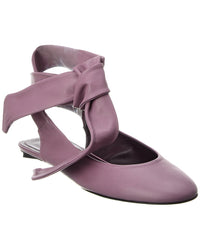 The Attico Cloe Leather Ballet Flat Purple