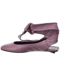 The Attico Cloe Leather Ballet Flat