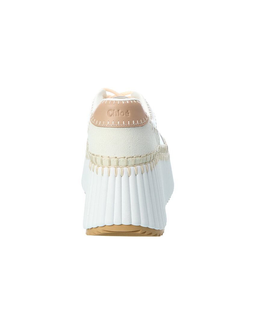 Chloé Nama Leather Wedge Sneaker