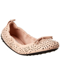 Tod’S Gommino Studded Leather Ballerina Flat