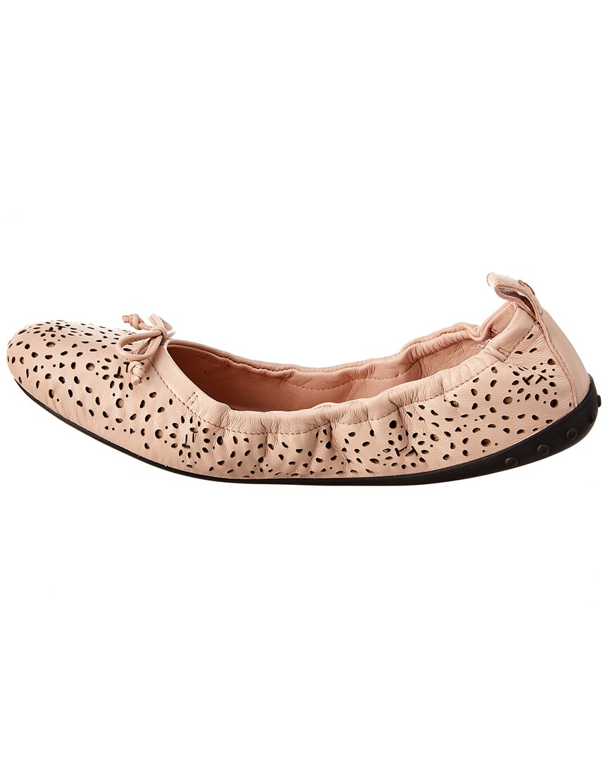 Tod’S Gommino Studded Leather Ballerina Flat