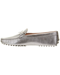 Tod’S Gommino Metallic Leather Driving Shoe