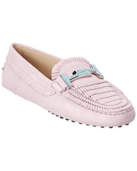 Tod’S Double T Gommino Suede Driving Shoe