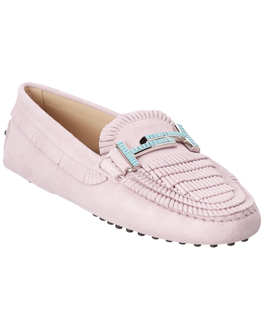 Tod’S Double T Gommino Suede Driving Shoe