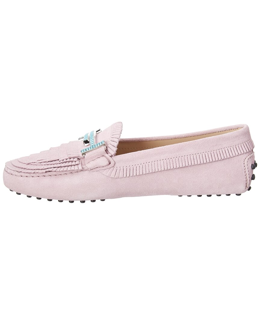 Tod’S Double T Gommino Suede Driving Shoe