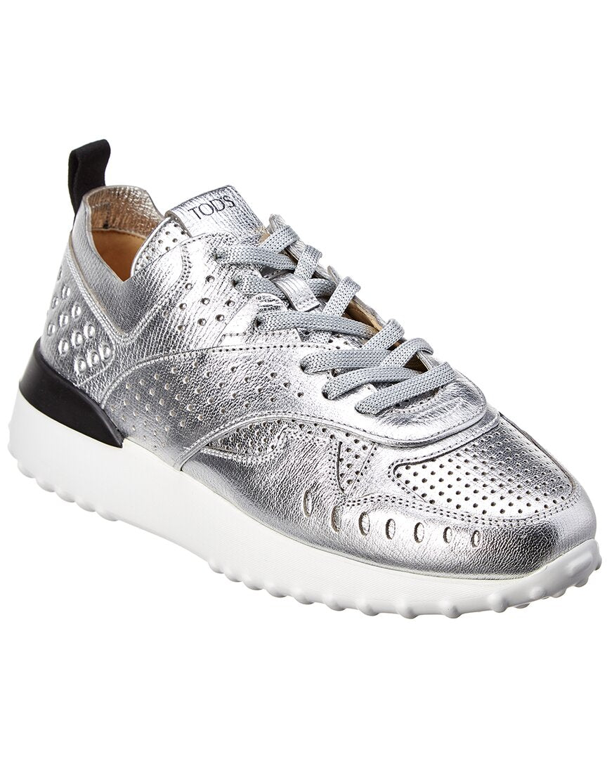 Tod’S Perforated Leather Lace-Up Sneaker