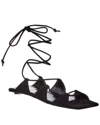 The Attico Renee Suede Sandal Black
