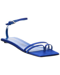 The Attico Isla Satin Sandal Blue