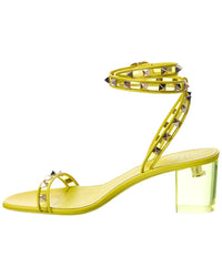 Valentino Rockstud 60 Vinyl & Leather Sandal