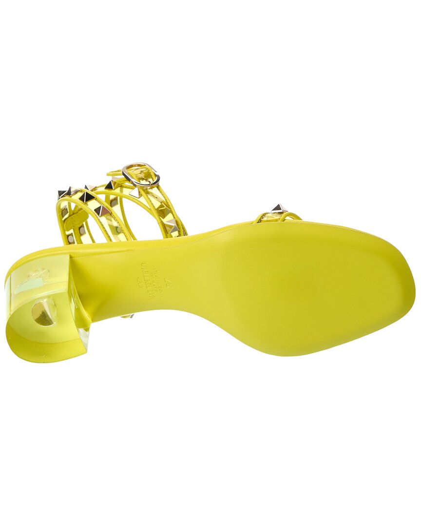 Valentino Rockstud 60 Vinyl & Leather Sandal