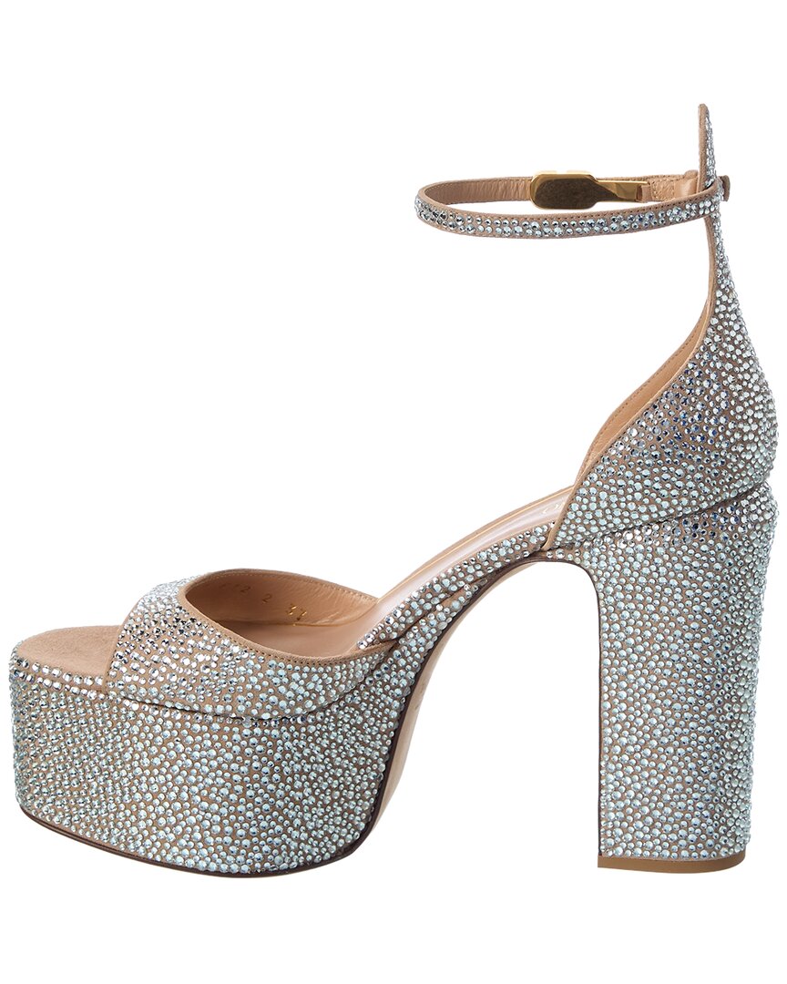 Valentino Vlogo Suede Platform Sandal