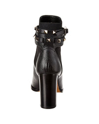 Valentino Rockstud 90 Grainy Leather Bootie