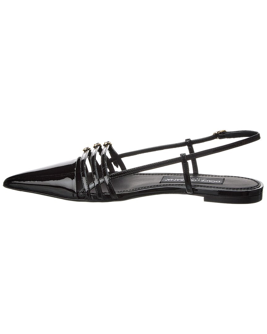 Dolce & Gabbana Leather Slingback Flat