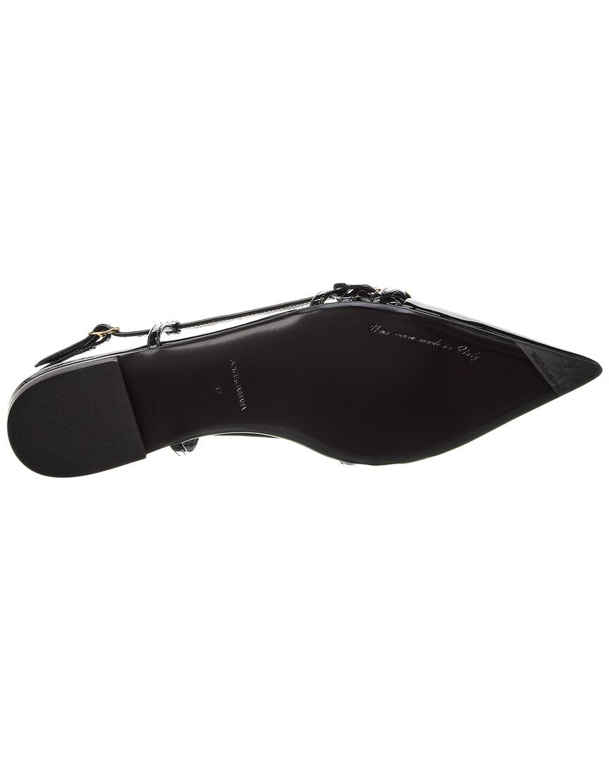 Dolce & Gabbana Leather Slingback Flat