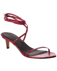 Isabel Marant Snake-Embossed Leather Sandal