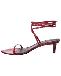 Isabel Marant Snake-Embossed Leather Sandal