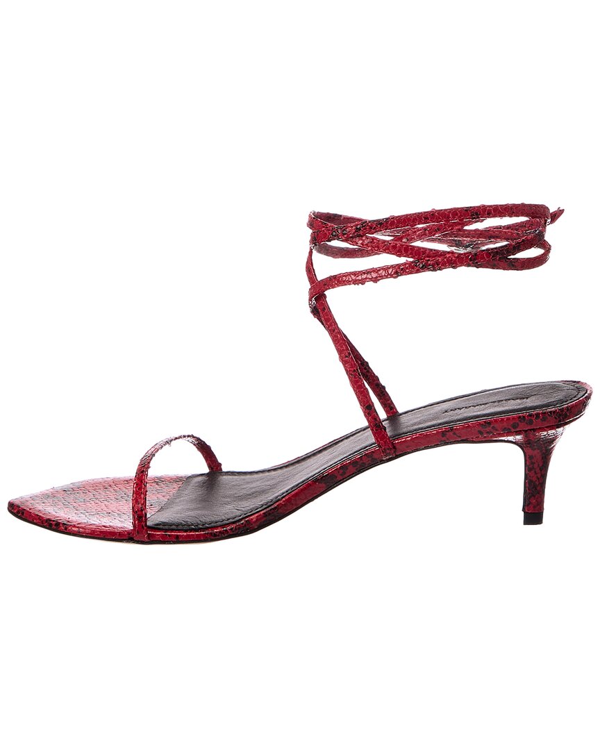 Isabel Marant Snake-Embossed Leather Sandal