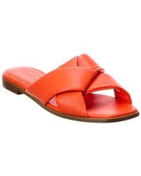 Ferragamo Alrai Leather Sandal Orange 7