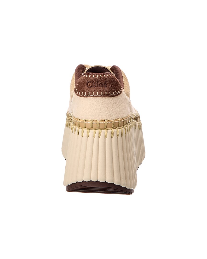 Chloé Chloé Nama Haircalf & Suede Platform Sneaker