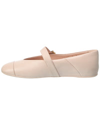 Ferragamo Gancini Leather Ballerina Flat