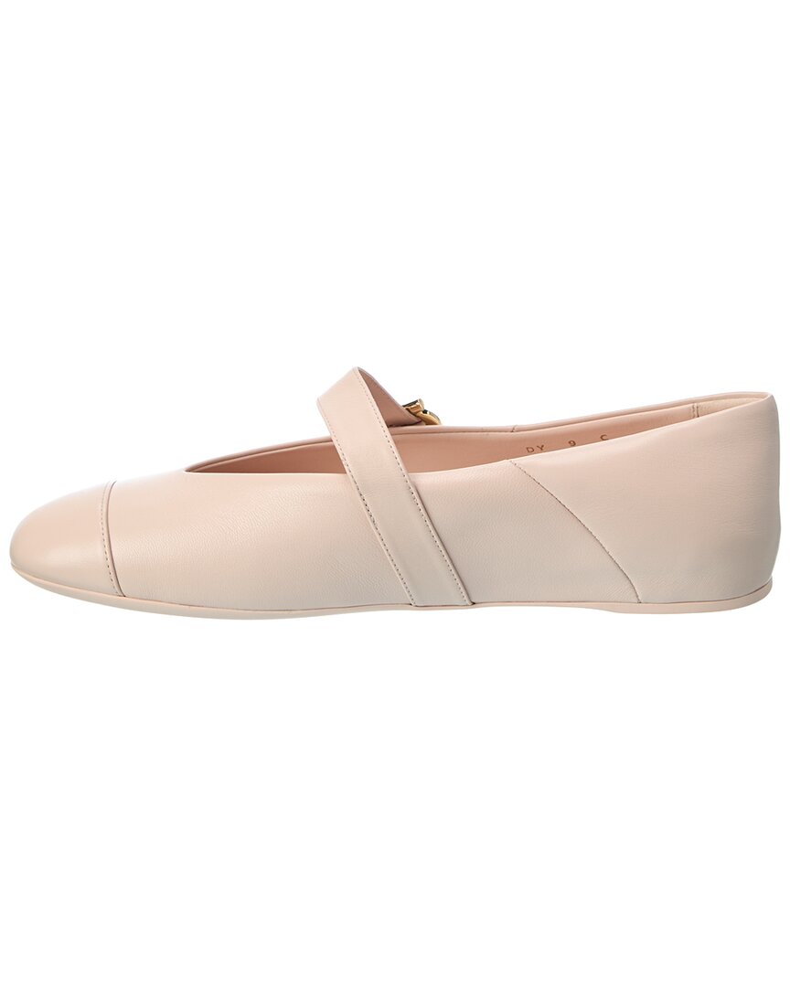 Ferragamo Gancini Leather Ballerina Flat