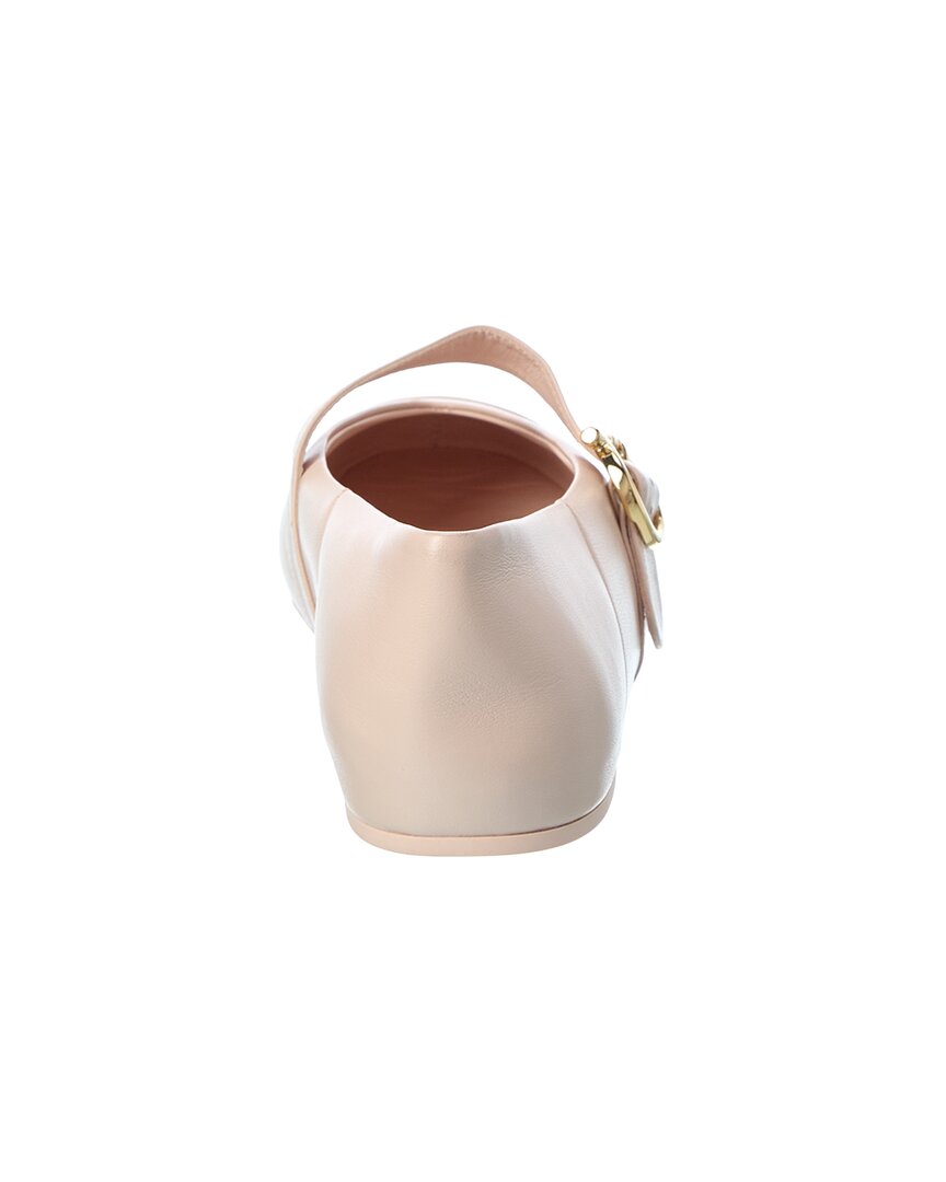 Ferragamo Gancini Leather Ballerina Flat