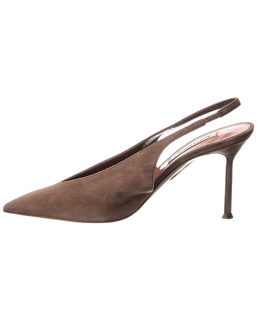 Aquazzura Dnu Inv Aquazzura Voltaire 85 Suede Slingback Pump