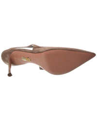 Aquazzura Dnu Inv Aquazzura Voltaire 85 Suede Slingback Pump