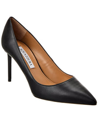 Aquazzura Purist 85 Leather Pump Black 37.5