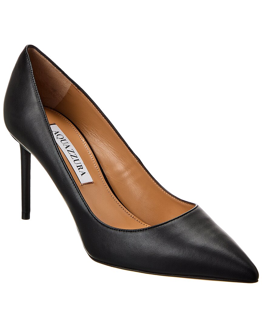 Aquazzura Purist 85 Leather Pump Black 37.5