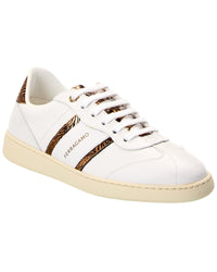 Ferragamo Achille 2 Leather & Suede Sneaker