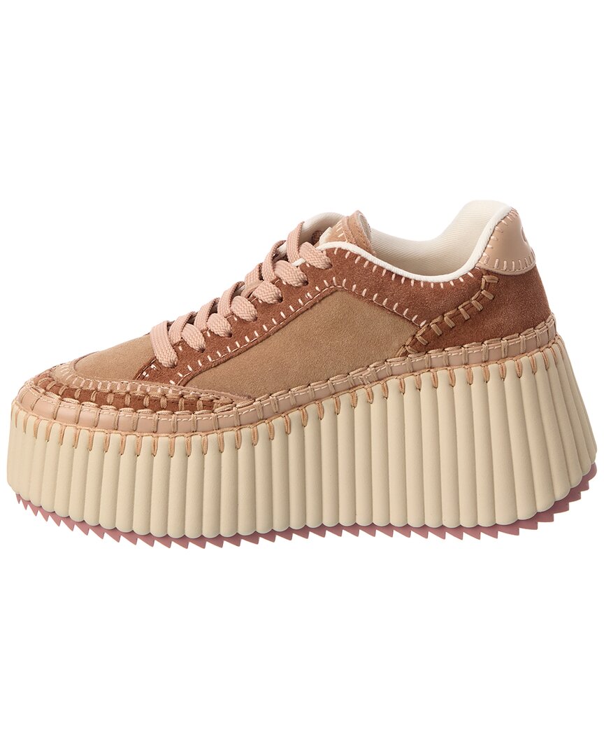 Chloé Nama Suede Wedge Sneaker