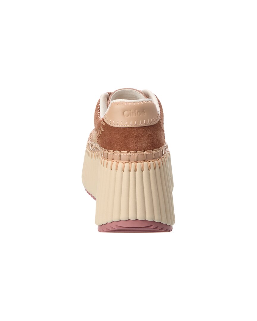 Chloé Nama Suede Wedge Sneaker