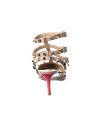 Valentino Rockstud Caged 65 Patent Ankle Strap Pump