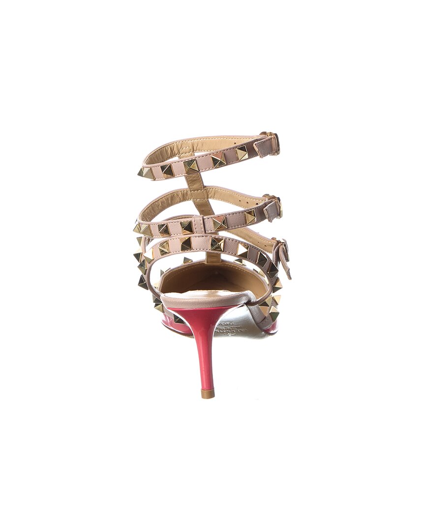 Valentino Rockstud Caged 65 Patent Ankle Strap Pump