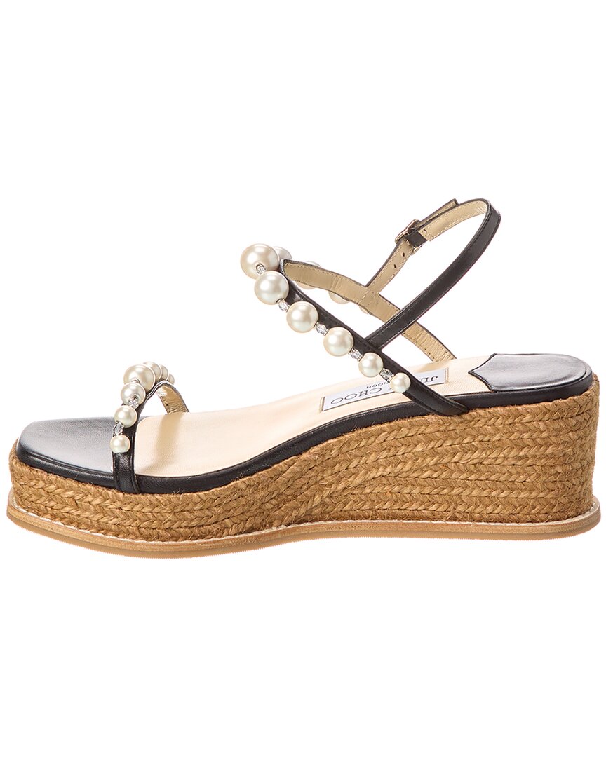 Jimmy Choo Amatuus 60 Leather Wedge Sandal – Bluefly