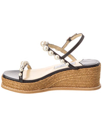 Jimmy Choo Jimmy Choo Amatuus 60 Leather Wedge Sandal