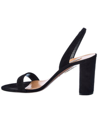 Aquazzura So Nude 85 Suede Slingback Sandal
