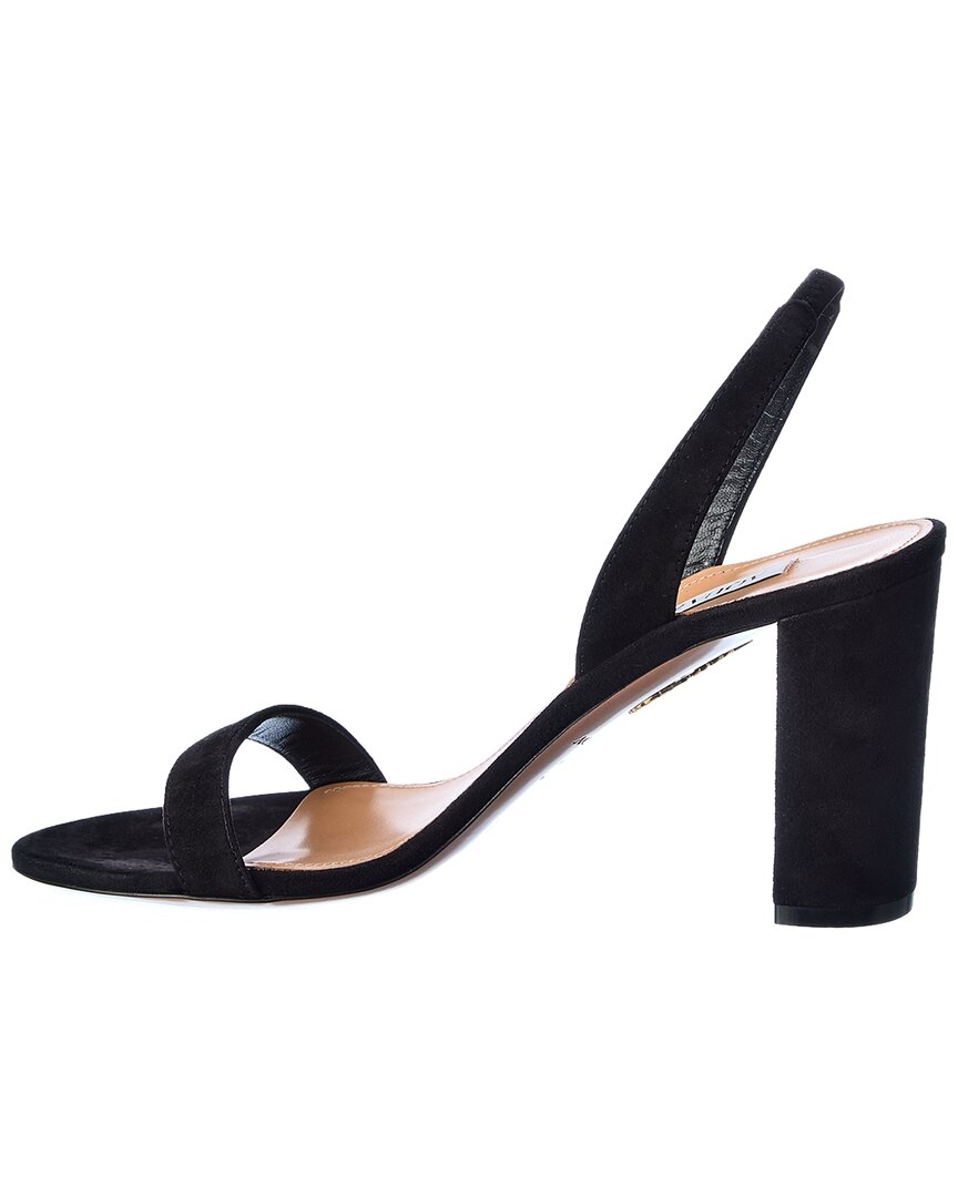 Aquazzura So Nude 85 Suede Slingback Sandal