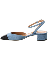 Aquazzura French Flirt 35 Denim & Leather Pump