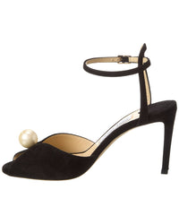 Jimmy Choo Jimmy Choo Sacora 85 Suede Sandal, 40, Black