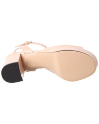 Gucci Gucci Gg Logo Leather Sandal