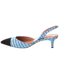Aquazzura 60 Canvas Slingback Pump