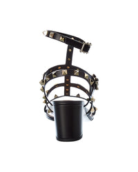 Valentino Rockstud Caged 60 Leather Ankle Strap Sandal