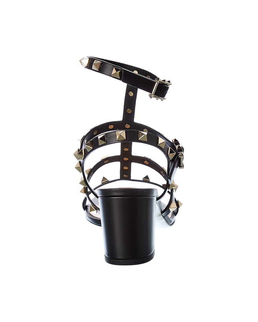 Valentino Rockstud Caged 60 Leather Ankle Strap Sandal